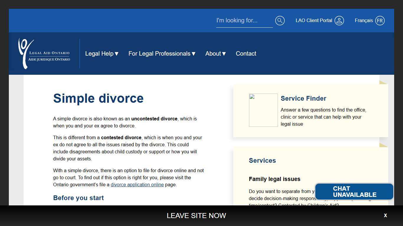 Simple divorce – Legal Aid Ontario