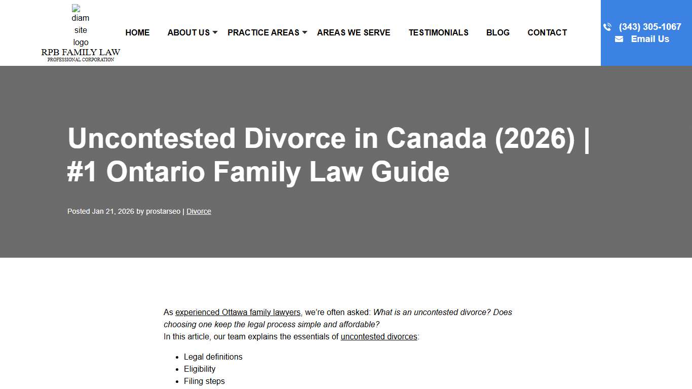 Uncontested Divorce in Canada (2026) #1 Ontario Family Law Guide